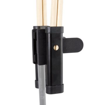 FAME Musikinstrumentenständer, (SH200 Stickholder, Robuster Kunststoff, Platz für 2 Paar Drumsticks, Passend für jede Drumhardware, Ideal für Schlagzeuger), SH200 Stickholder, Drumstick Halter, Schlagzeug Stick Aufbewahrung