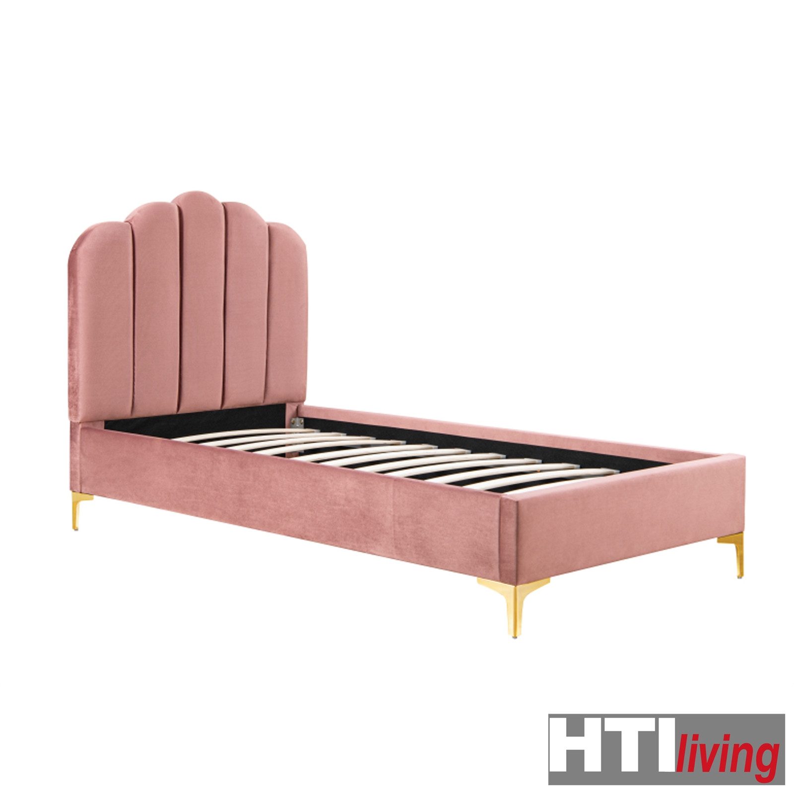 HTI-Living Polsterbett Polsterbett 90 x 200 cm Yoris Pink (Stück, 1-tlg., 1x Bett Yoris inkl. Lattenrost, ohne Matratze), Bettgestell inkl. Lattenrost