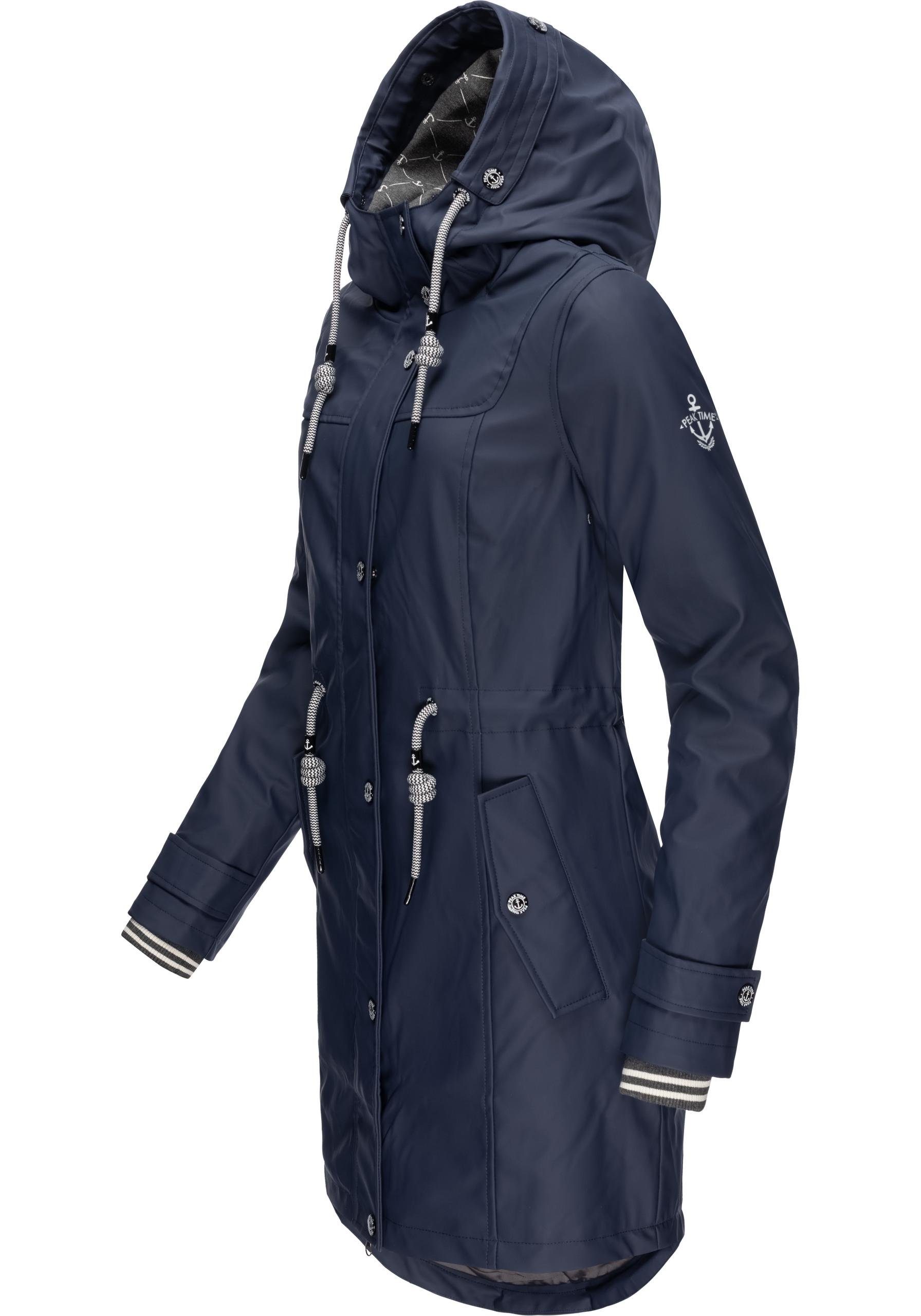 PEAK TIME Regenjacke L60042 stylisch taillierter Regenmantel für Damen günstig online kaufen