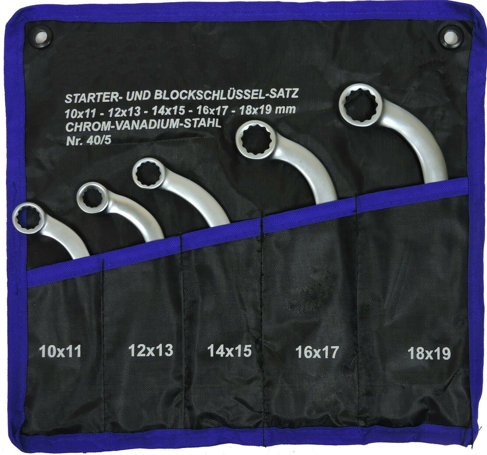 FAMEX Ringschlüssel 10366 Starterschlüssel Satz Starter und Blockschlüssel - Schraubenschlüssel Set (Schraubenschlüssel, 5 St), Sehr hohe Qualität - erlaubt hohe Standzeiten