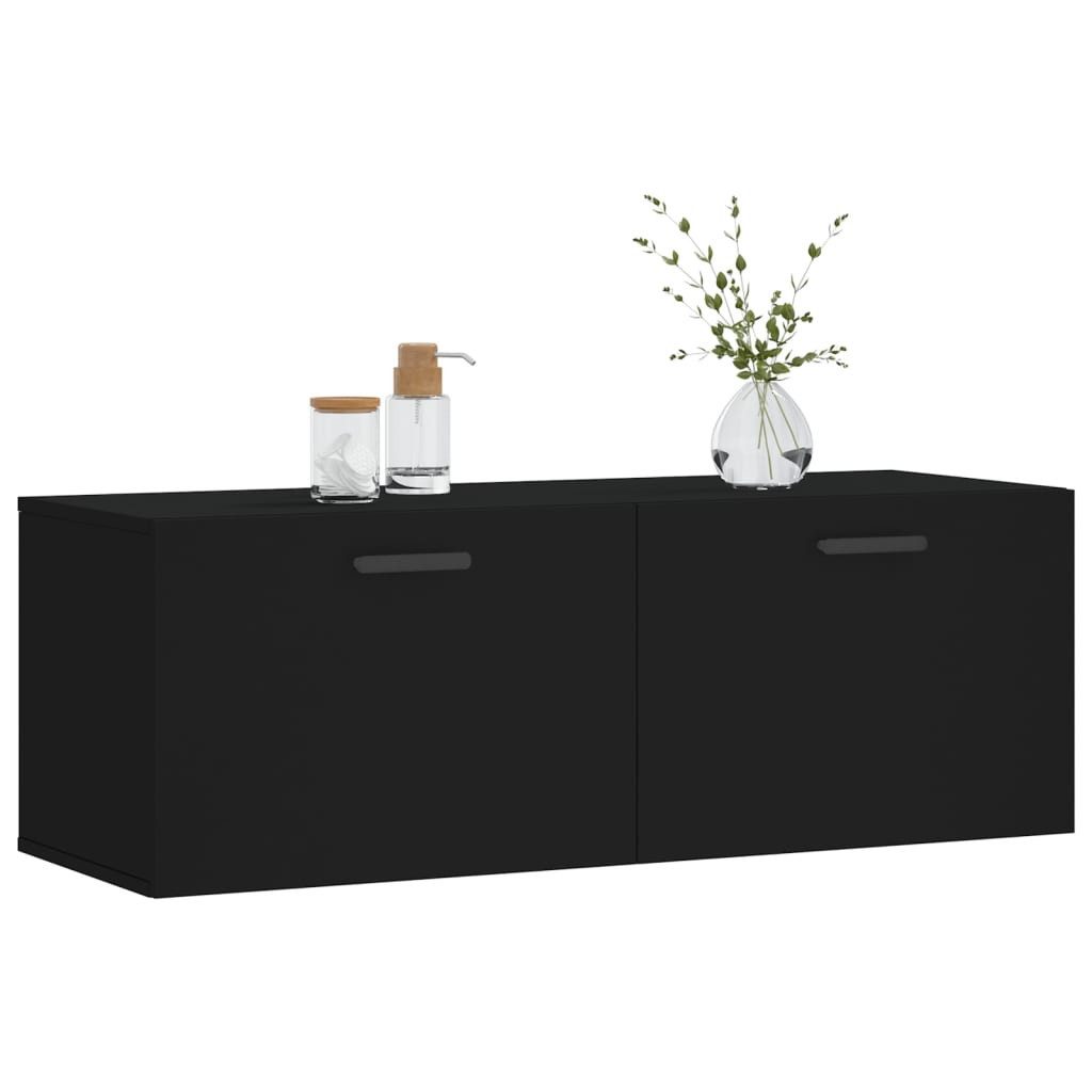 vidaXL Hängeschrank Wandschrank Schwarz 100x36,5x35 cm günstig online kaufen