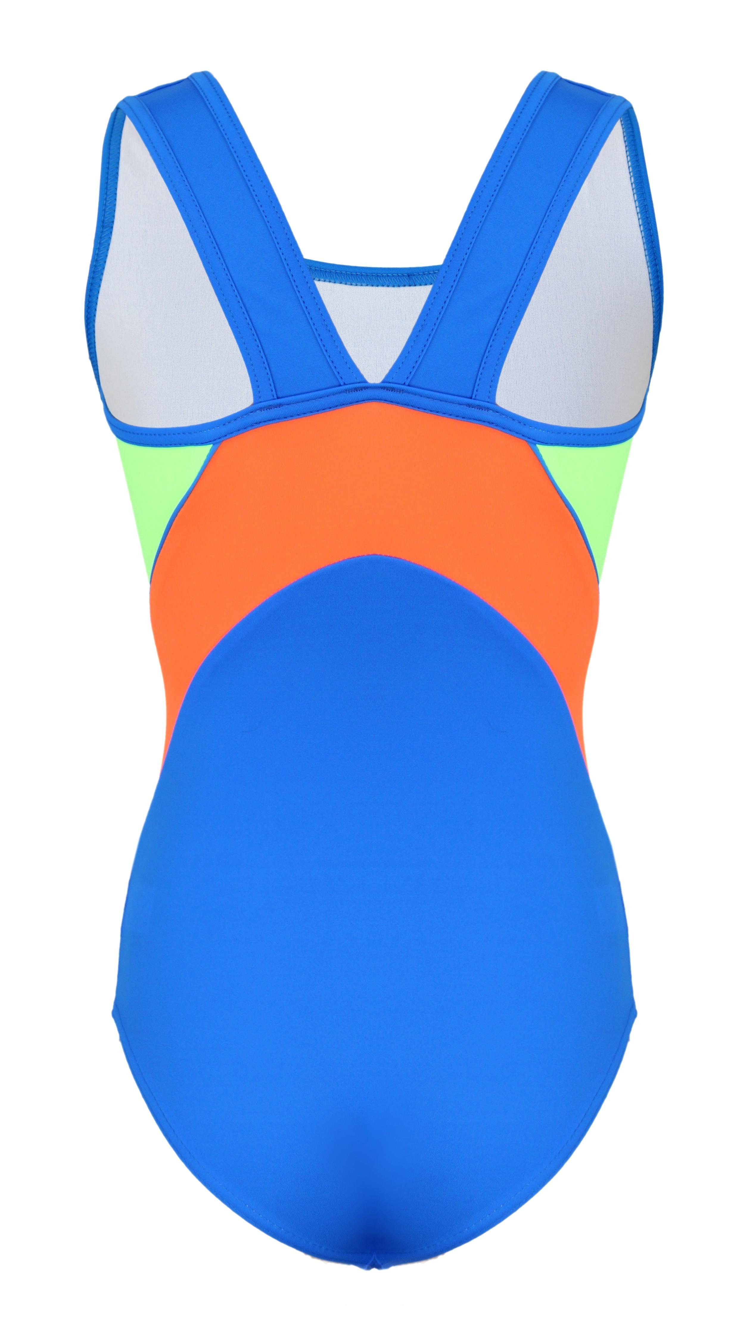 Aquarti Schwimmanzug Aquarti Mädchen Schwimmanzug Grün / Y-Träger Blau mit Sportlich