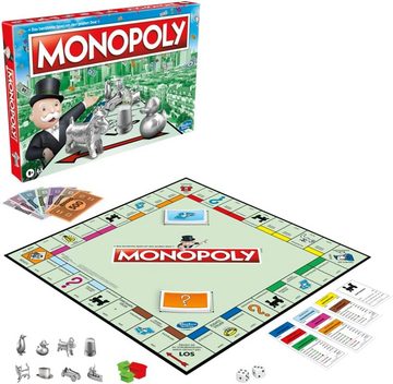 Hasbro Spiel, Monopoly - Classic, inkl. EXTRA Set mit Figuren, Würfeln, Häusern & Hotels