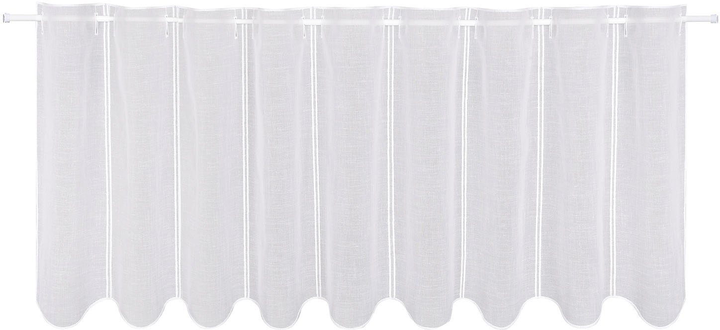 Gerster Scheibengardine Doris (1 St), Durchzuglöcher, halbtransparent, Wirk günstig online kaufen