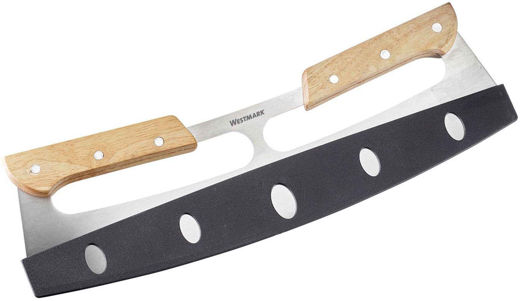 WESTMARK Pizzaschneider Pro, Wiegemesser, Edelstahl mit Holzgriff