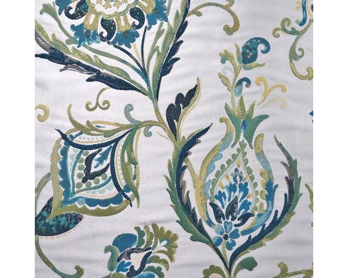 Thumbnail - Stofferia Stoff Polsterstoff Jacquard Indira Blau, Breite 280 cm, Meterware