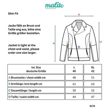 malito more than fashion Lederimitatjacke 5173 Biker Look mit coolen Details