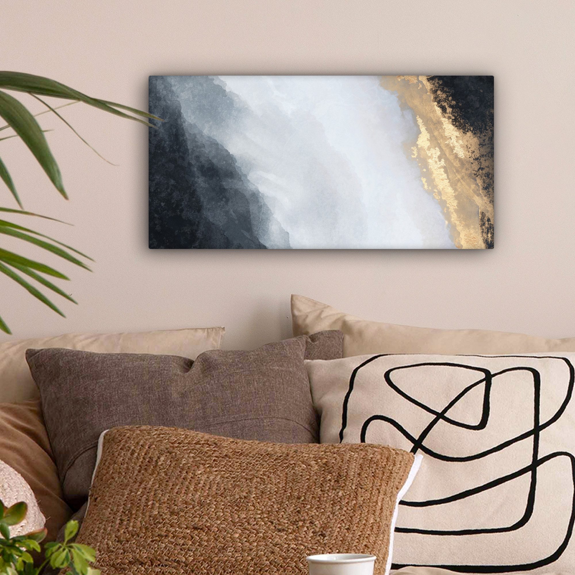 OneMillionCanvasses® Leinwandbild Panorama Abstrakt - Farbe günstig online kaufen