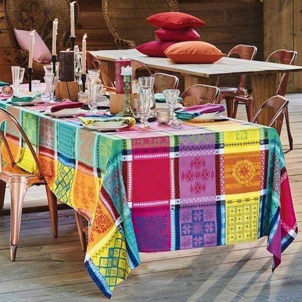 Garnier Thiebaut Tischdecke Mille Pueblo Fiesta - beschichtet/abwaschbar