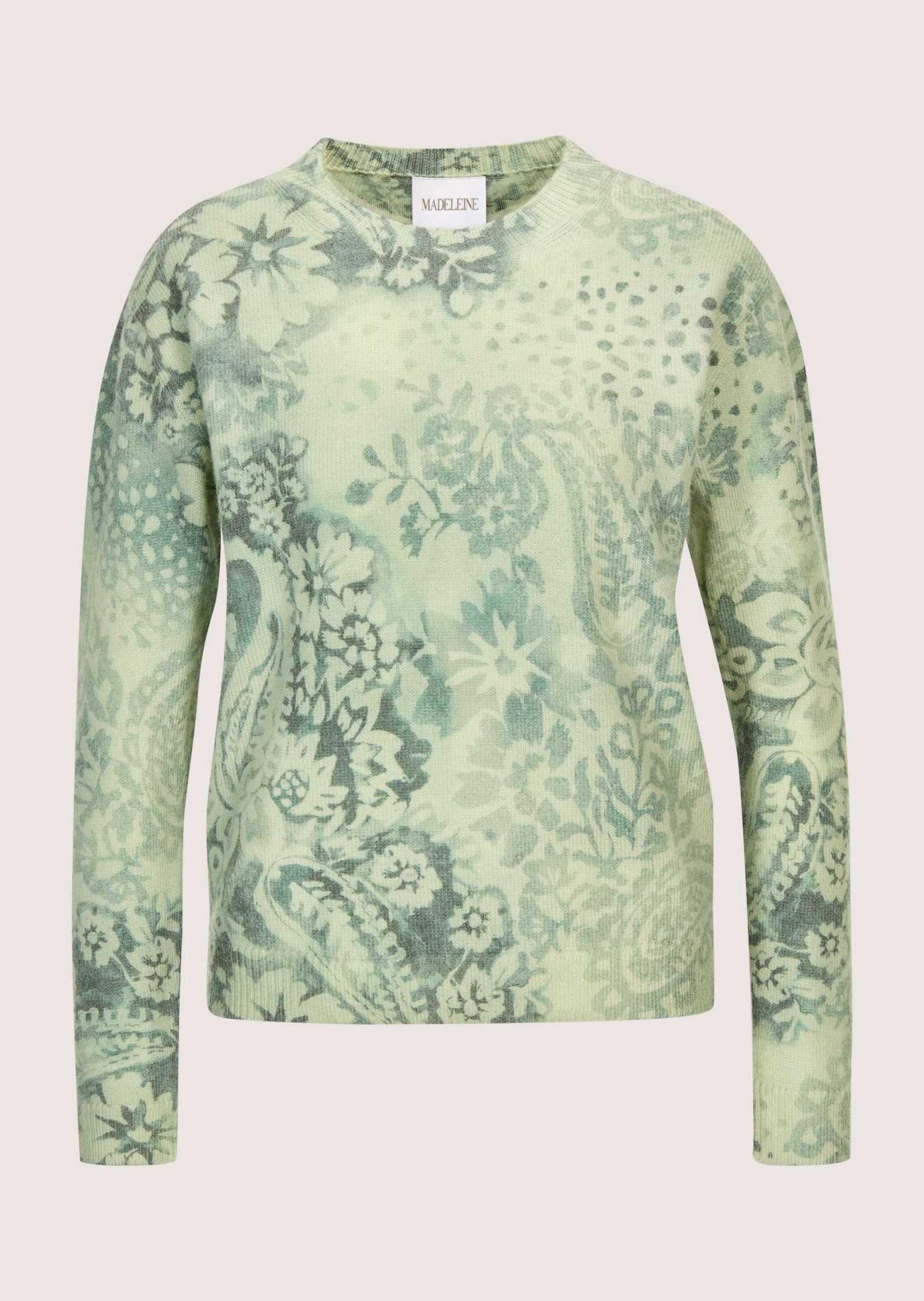 Strickpullover Stilvoller Printpullover mit floralem Muster