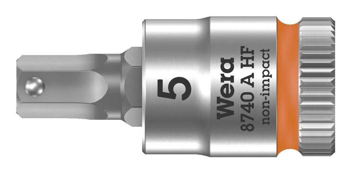 Wera Steckschlüssel, Schraubendrehereinsatz 1/4" Innensechskant mit Haltefunktion 5 x 28 mm