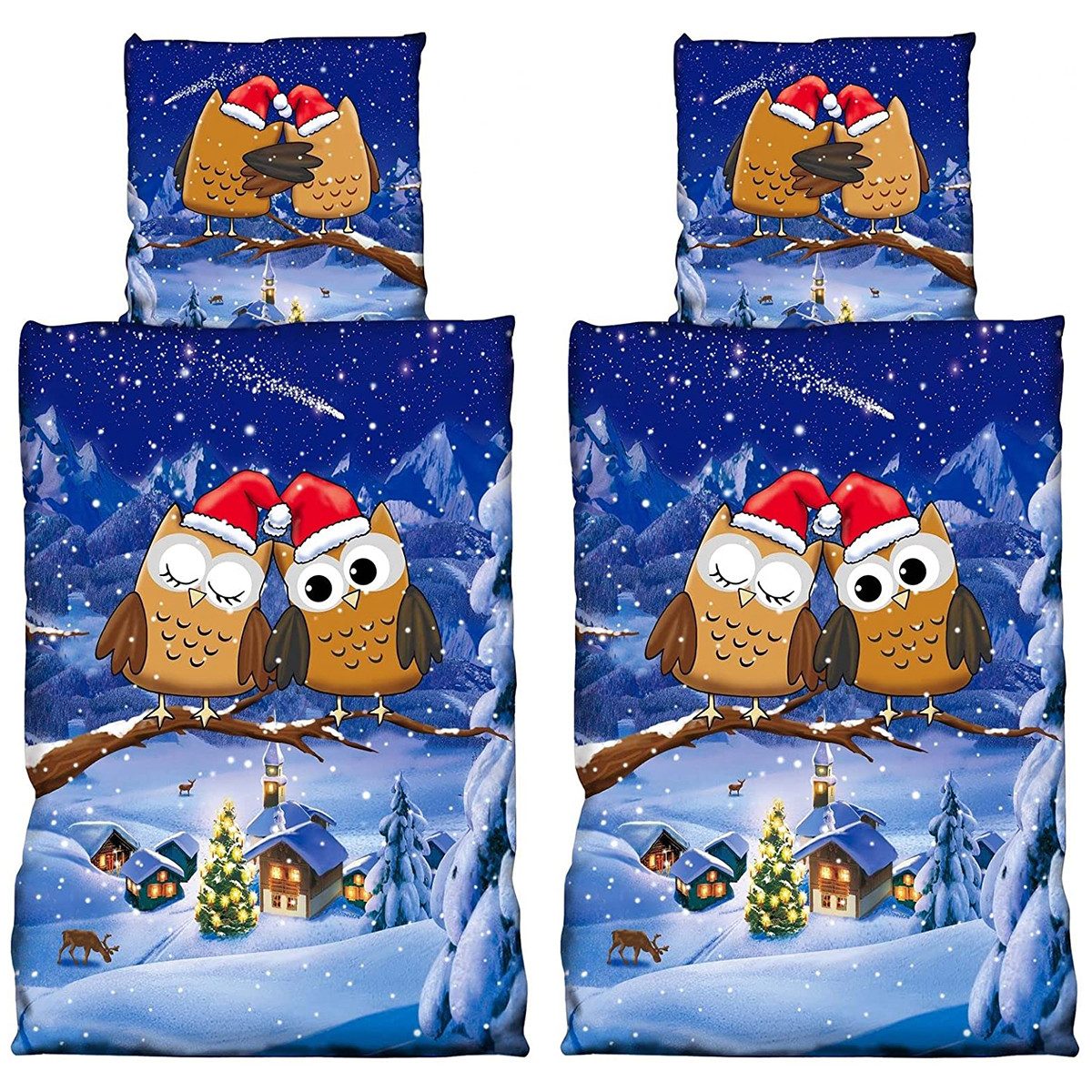 Visaggio Bettwäsche Winter Fleece Bettbezug flauschig warm, Fleece, 4 teili günstig online kaufen