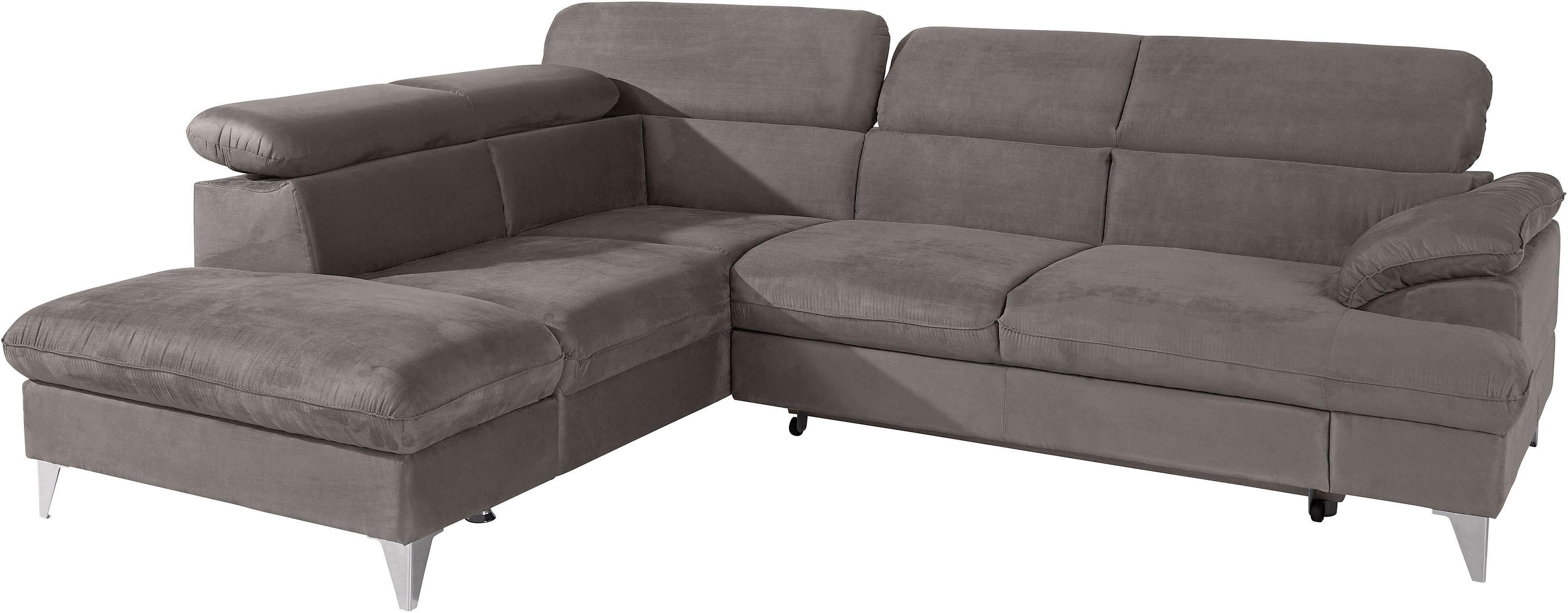 COTTA Ecksofa "Caluso L-Form" mit Kopfteilverstellung, wahlweise mit Bettfu günstig online kaufen