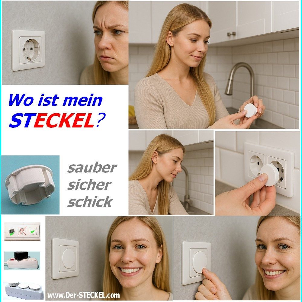 STECKEL Steckdosenblende STECKEL® Steckdosenabdeckung Wunschmotiv zur Auwahl–Schutz&Design, Kunststoff-Doming, (Packung, 1 tlg., Einzelstück), Individuelles Motiv, Staubschutz, 3D-Doming-Effekt