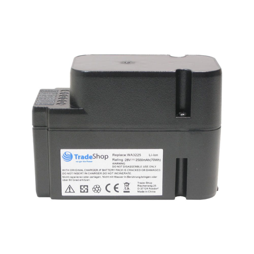 Trade-Shop Akku passend für Worx WG757E WG758E WG797E WG797E.1 WG799E L1500 Akku Li-Ion 2500 mAh (28 V)