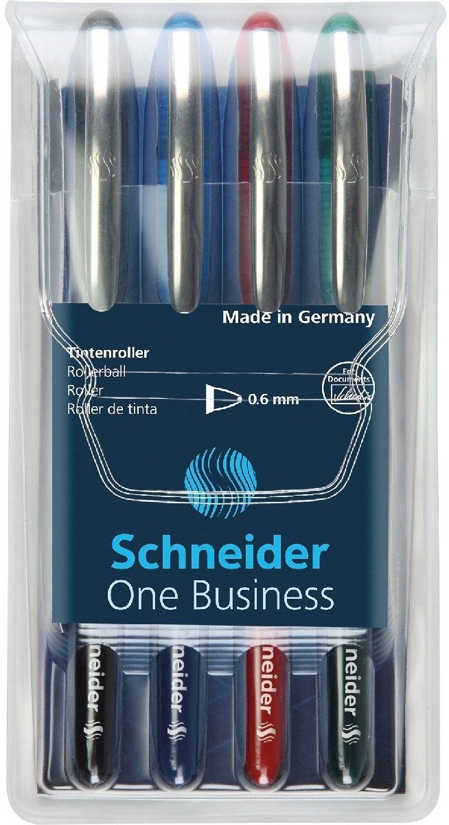 Tintenfeinschreiber Tintenroller One Business Ultra-Smooth-Spitze 0,6 mm sortiert Etui VE.