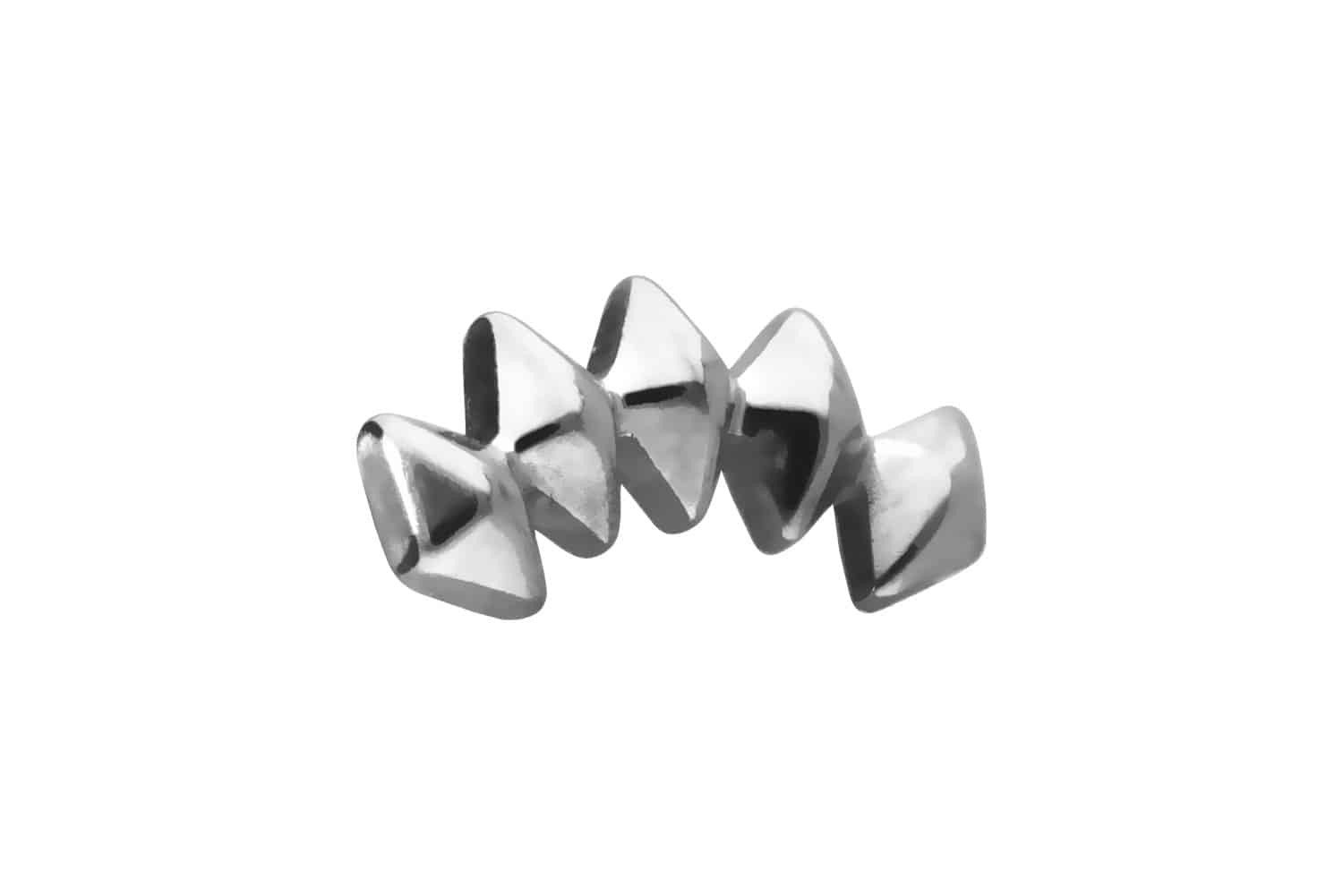 Piercing-Set Titan Schraubaufsatz mit Außengewinde 5 RAUTEN