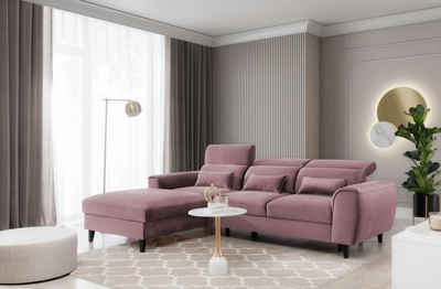 Luxusbetten24 Schlafsofa Designer Sofa Forino, mit Schlaf- und Klappfunktion
