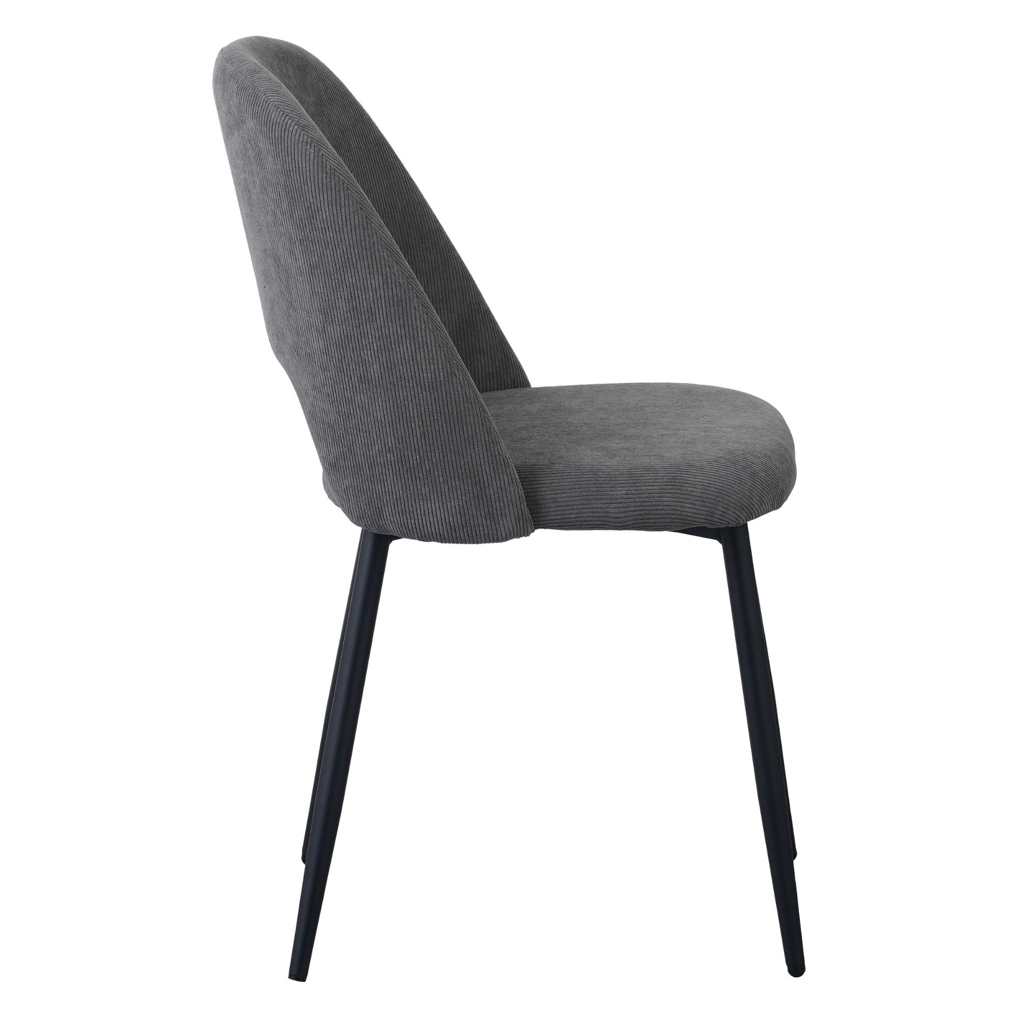 Albatros International Esszimmerstuhl Esszimmer Stühle 2 er Set SILVI, Stuhl Stühle Esszimmerstühle, Küche (2er Set, Grau, Cord Bezug), Küchenstuhl Küchenstühle – Bild 5 von 5
