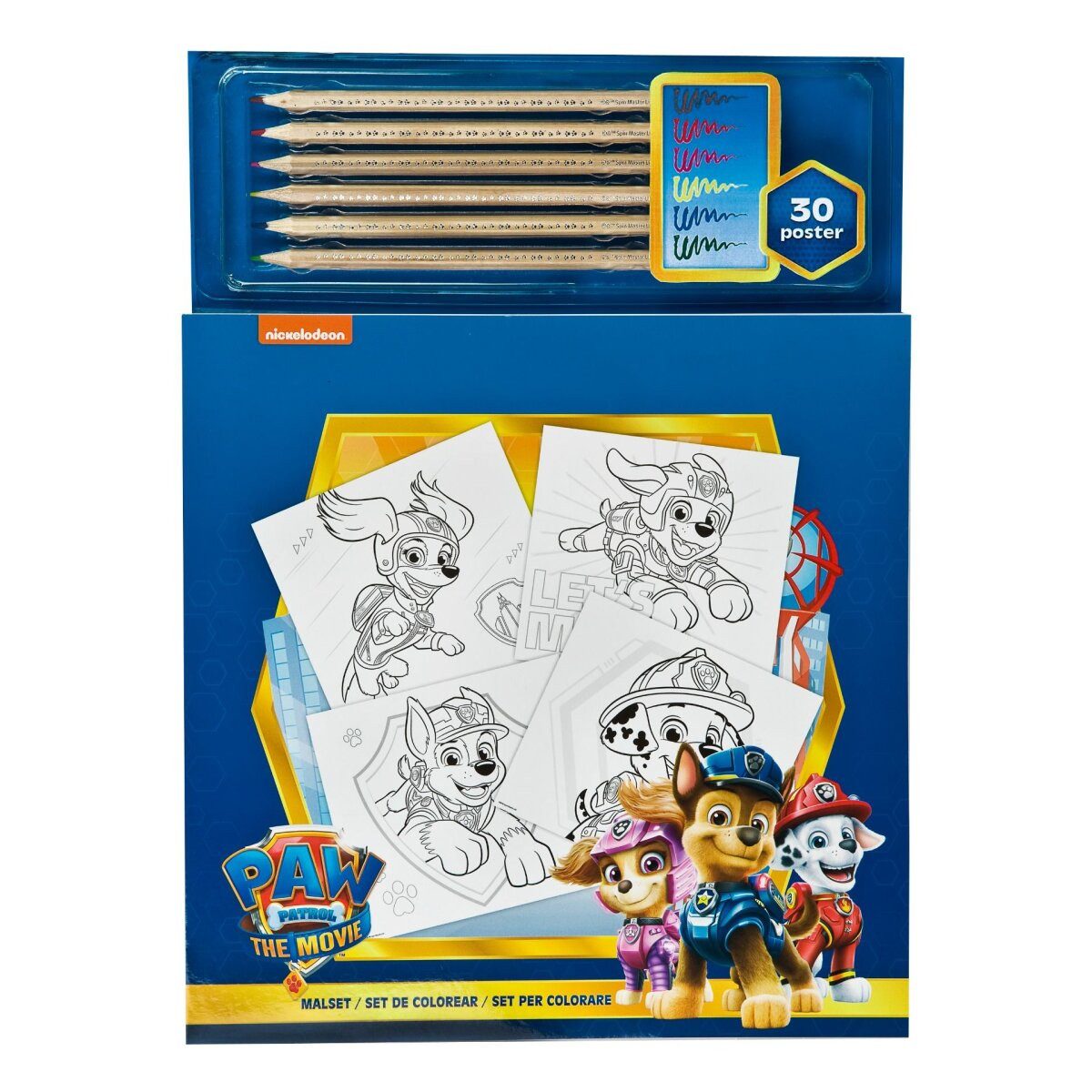 PAW PATROL Kreativset Paw Patrol Malset 6 bunte Карандаши für stundenlangen Malspaß