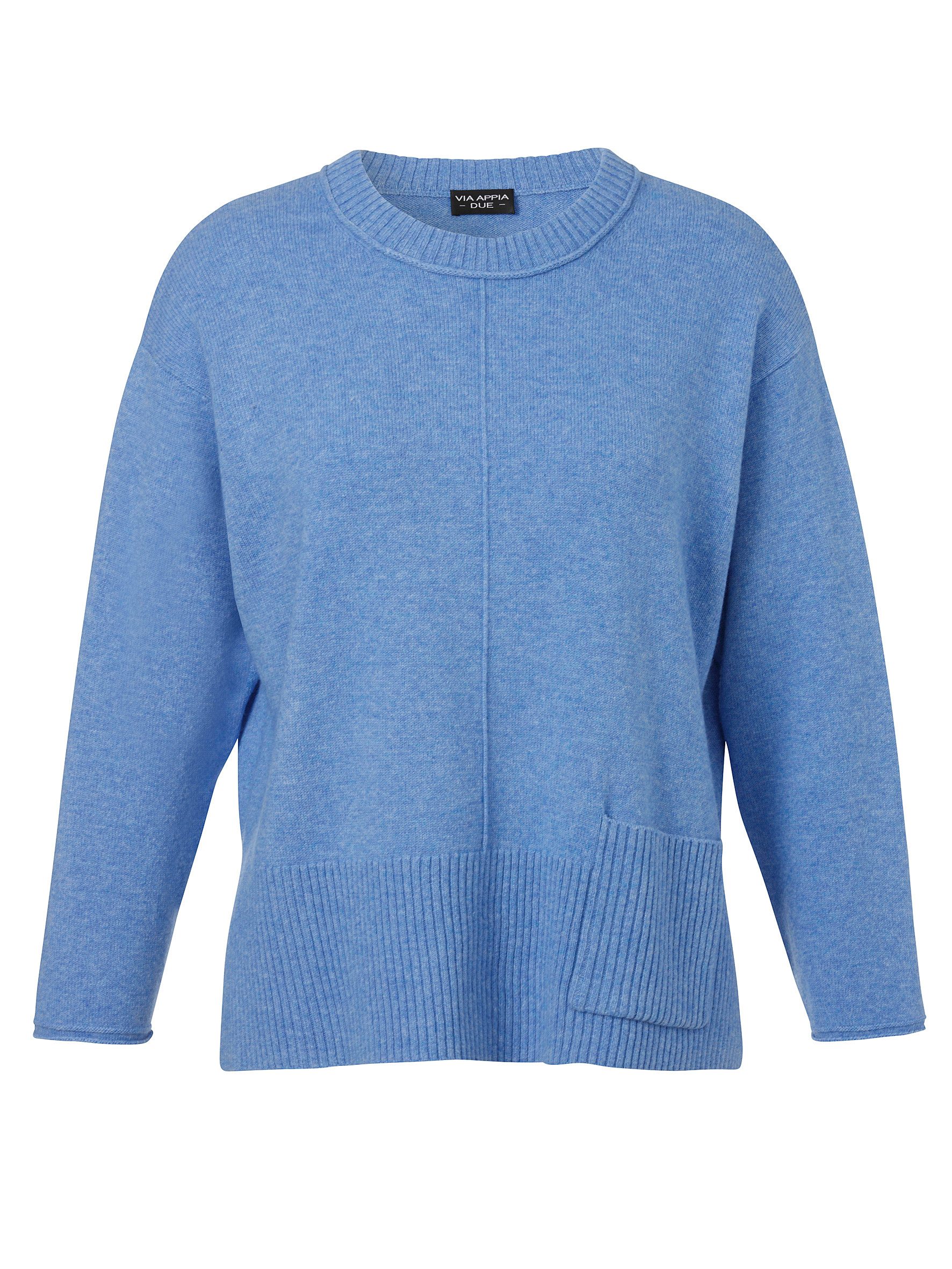 VIA APPIA DUE Sweatshirt Pullover Rundhals 1/1 Arm Taschen