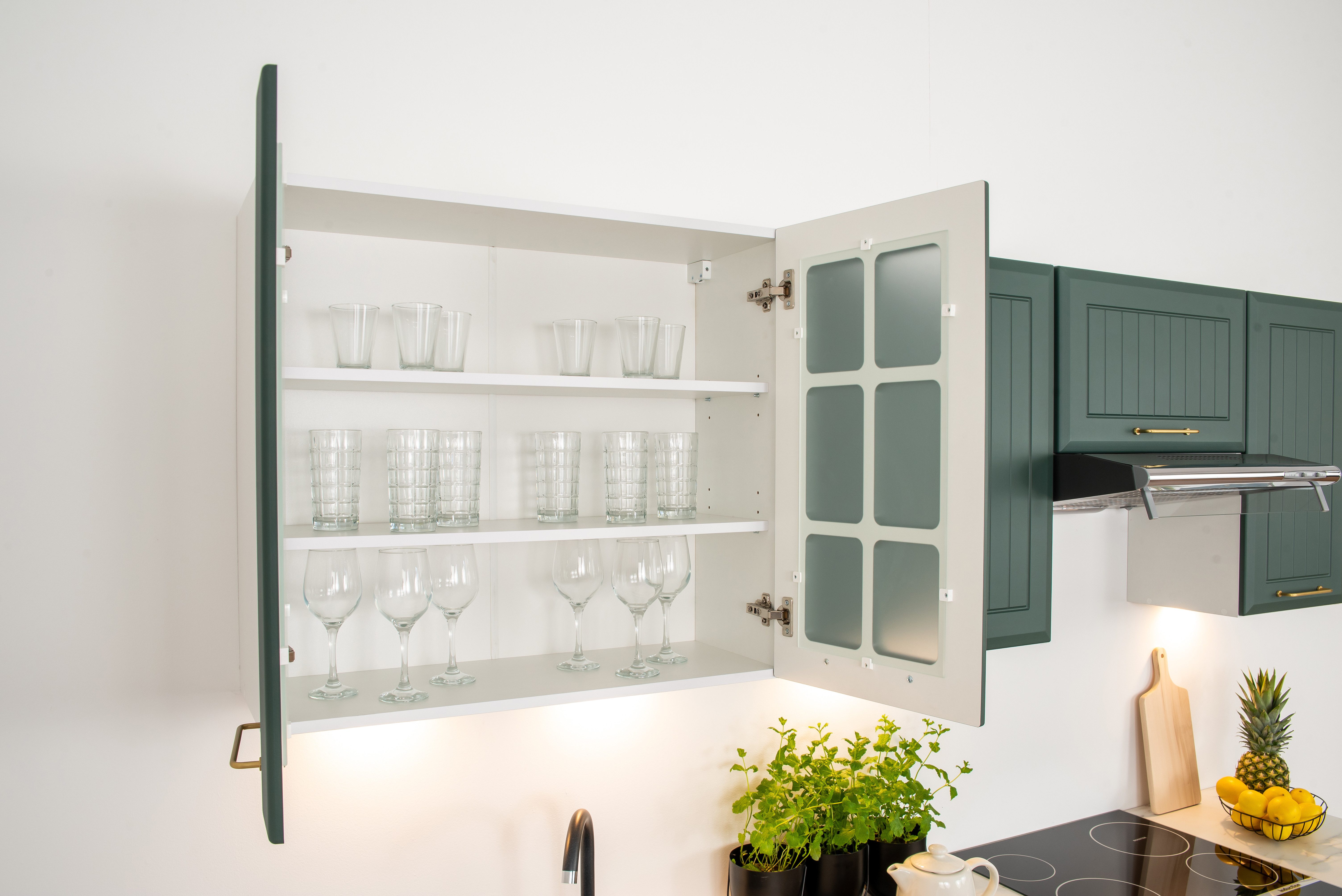 ROYAL24_MARKT Küchenzeile KS2-G240 - Arvion - Kompakt & praktisch, (Küchenzeile), Top Materialien - Zeitloser Stil - Beste Verarbeitung