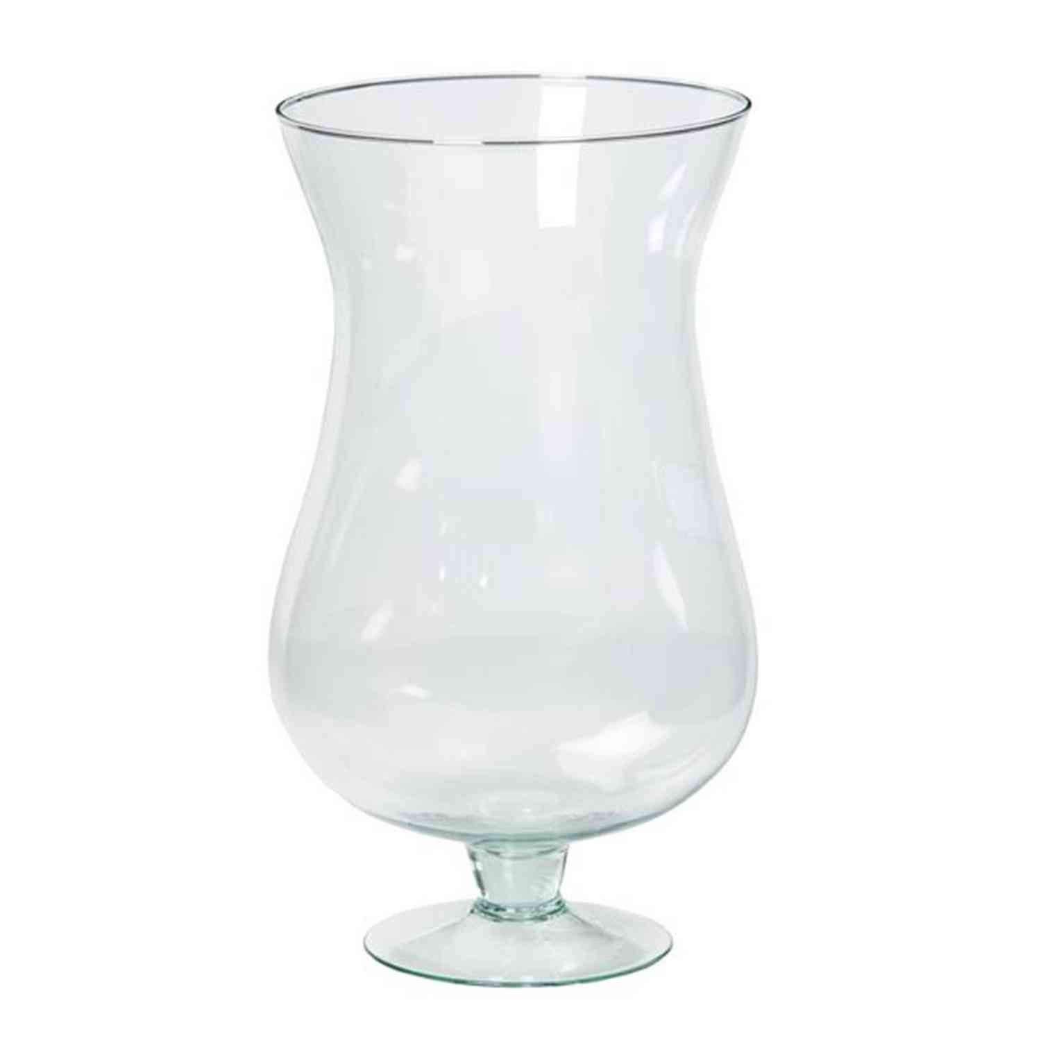 INNA-Glas Tischvase Pokalvase KOFFI aus Glas, mit Fuß, klar, 30 cm, Ø 16 cm