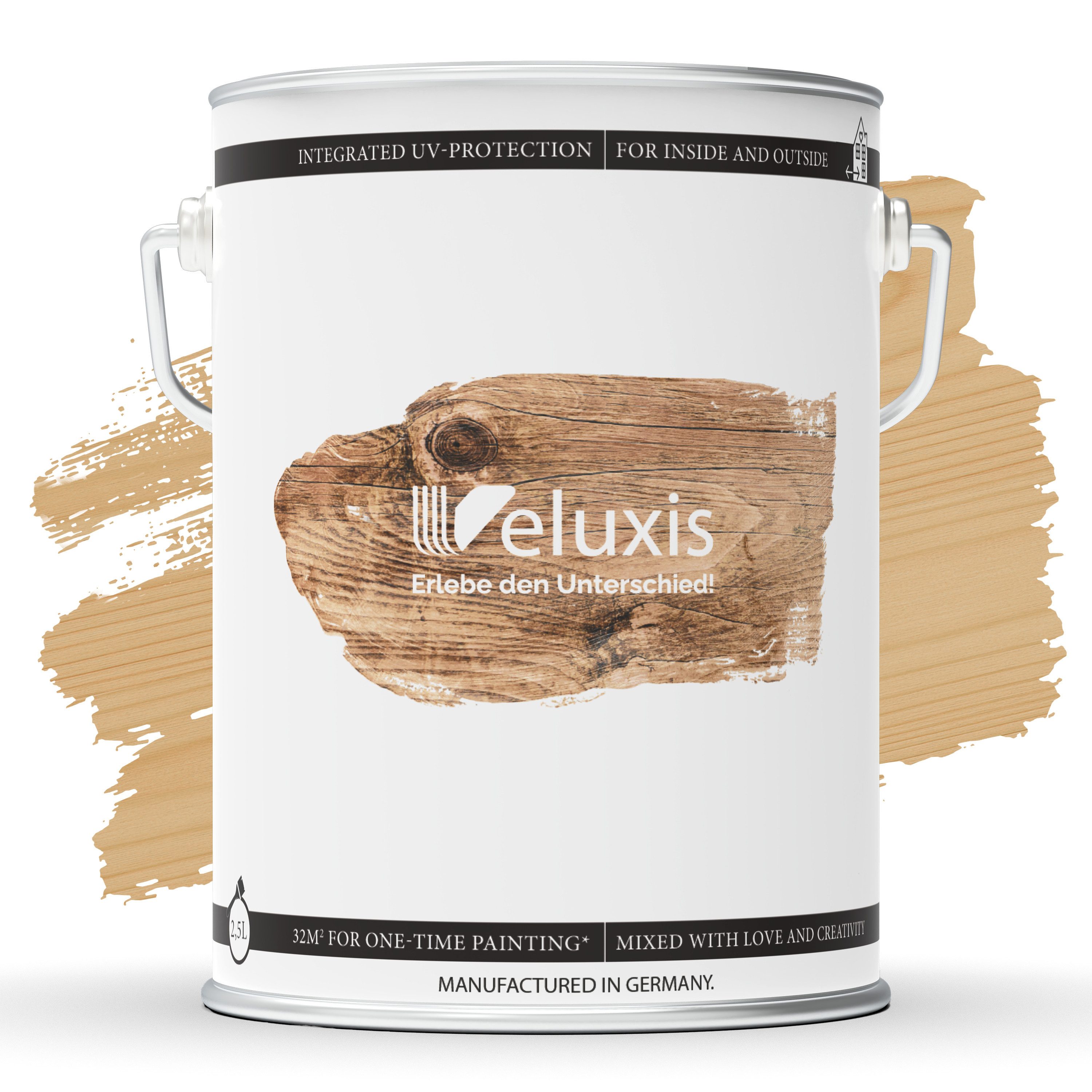 Veluxis Holzschutzlasur Veluxis® Premium Holzlasur, Innen & Außen - seidenglänzend, lösemittelfrei & UV-stabil, wetterfest