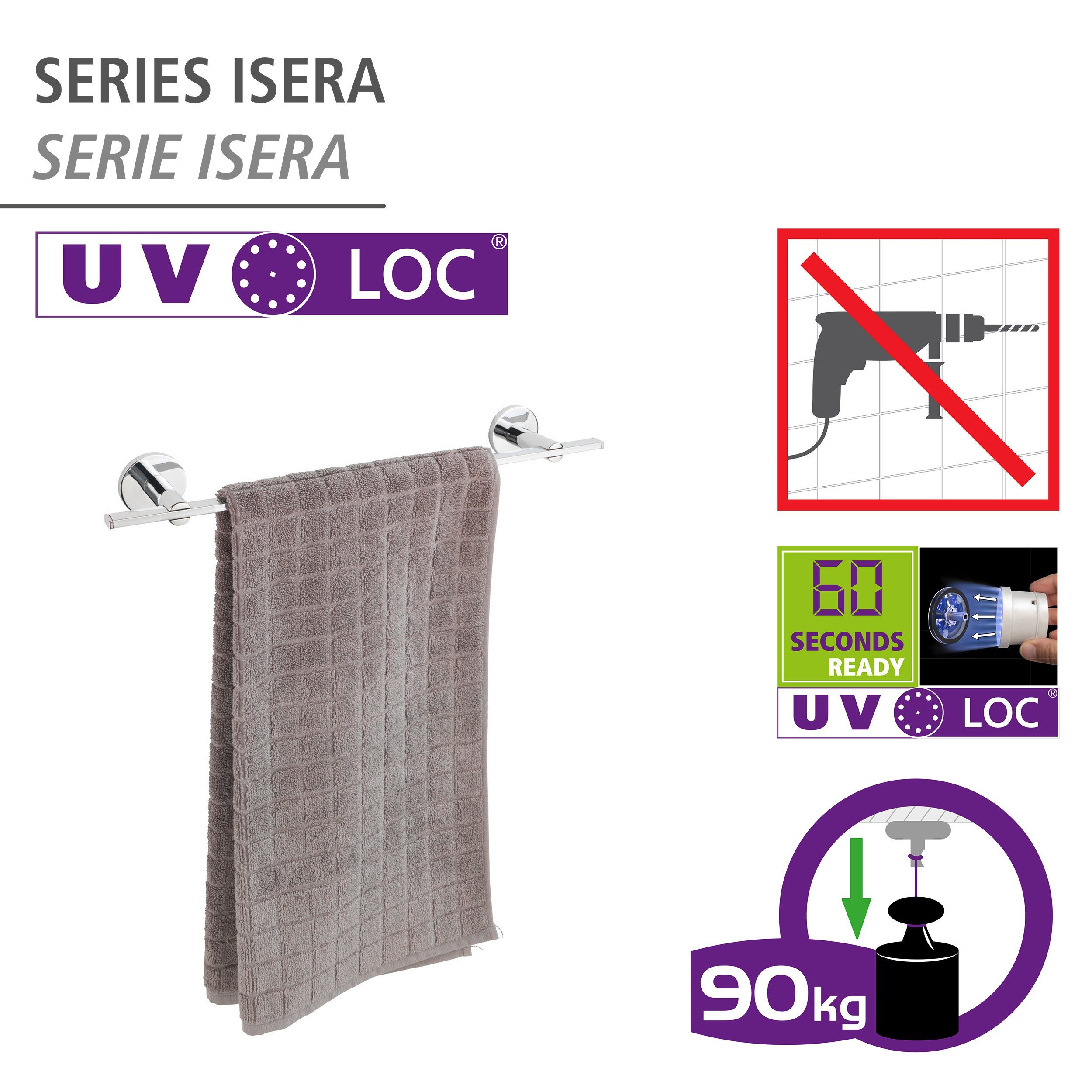 UV-Loc® WENKO befestigen Isera, Bohren Handtuchstange ohne