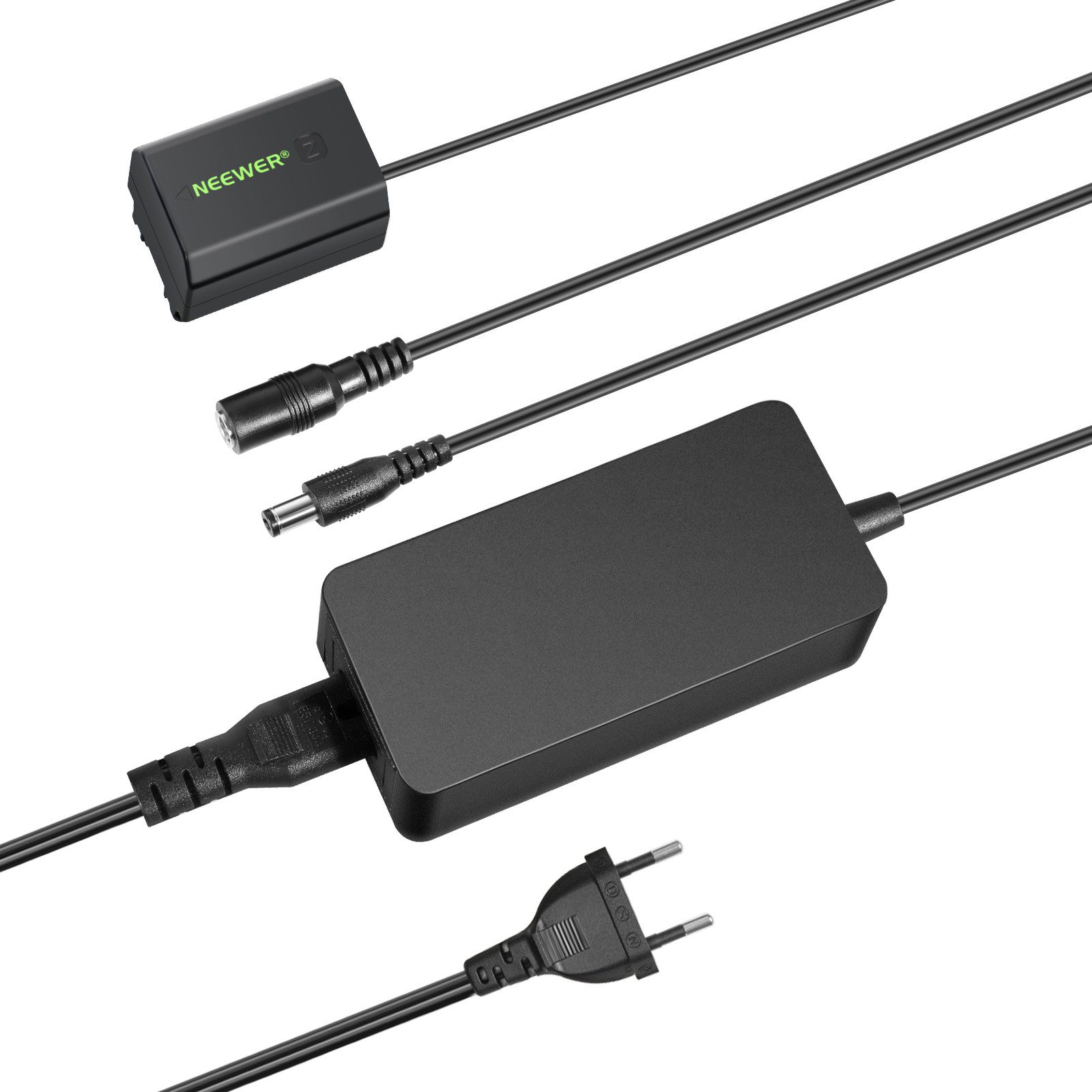 Neewer NP-FZ100 AC-Netzteil und DC-Koppler-Dummy-Akku-Ladegerät-Set Batterie-Ladegerät (Packung, Kompatibel mit Sony A1, A9 II, A7R V IV III, A7S III, A7 A7C, u.v.m)