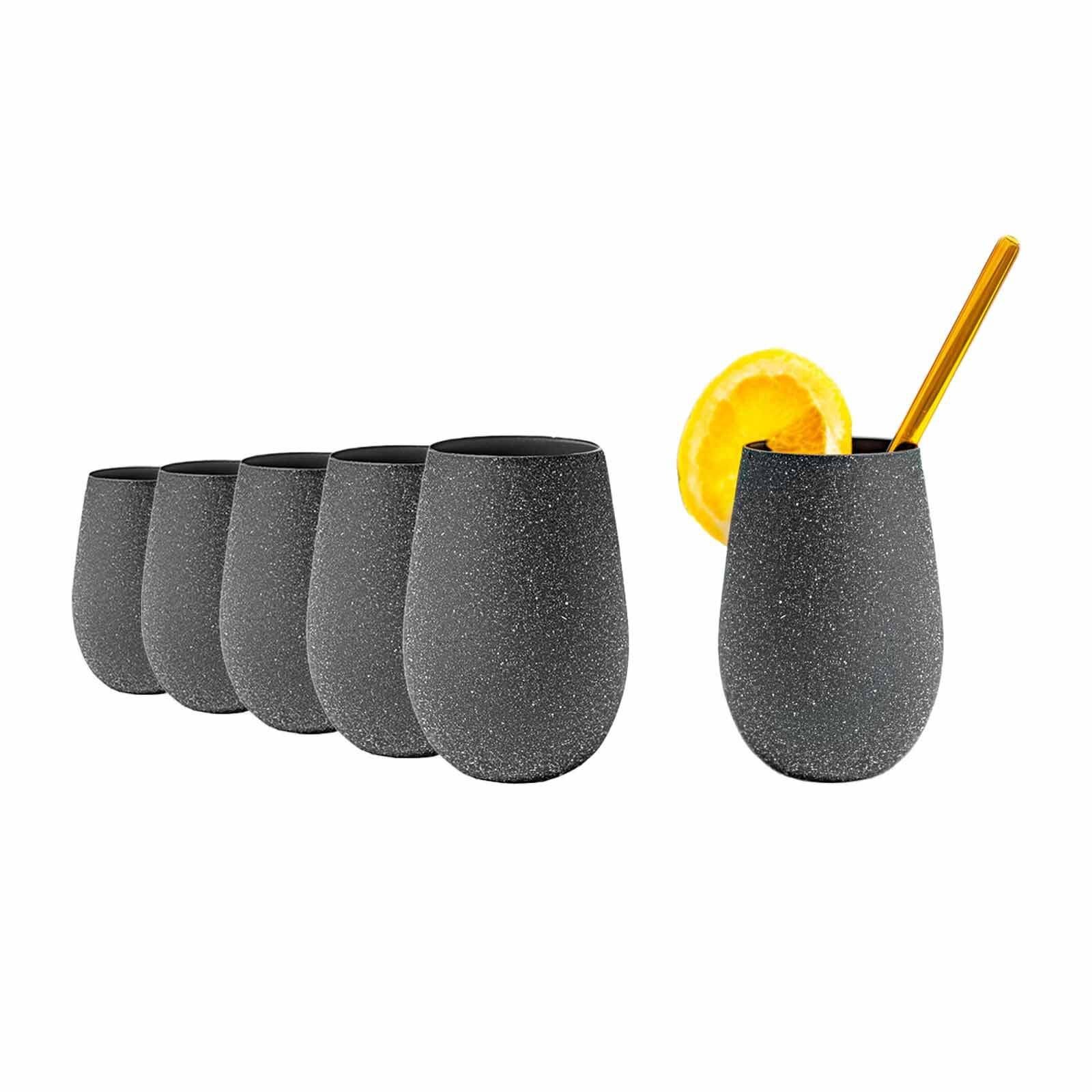 Stölzle Glas Stones Becher 465 ml 6er Set, Glas