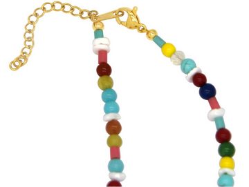 Gemshine Perlenkette »Barock Zuchtperle und Edelsteine, CONFETTI«, Made in Germany