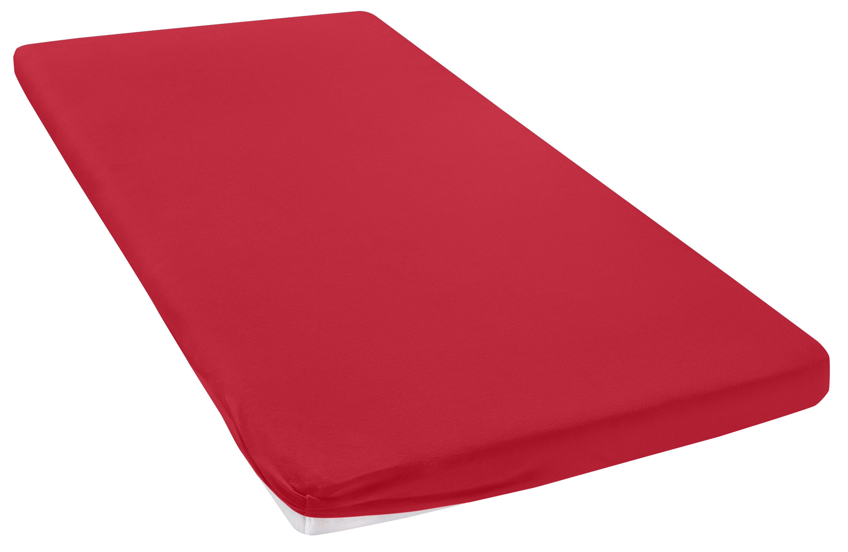 OTTO home Spannbettlaken Topper Basic, in Gr. 90x200, 140x200 oder 180x200 cm, Baumwoll-Jersey, Gummizug: rundum, (1 Stück), Baumwolle, Matratzen bis 8 cm Höhe, Bettlaken, Spannbetttuch, Laken