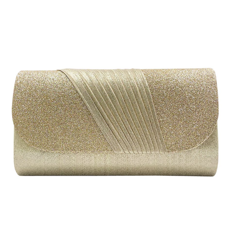 Abendtasche Damen Clutch, Glänzende Pailletten Abendtaschen mit Abnehmbarer Kette