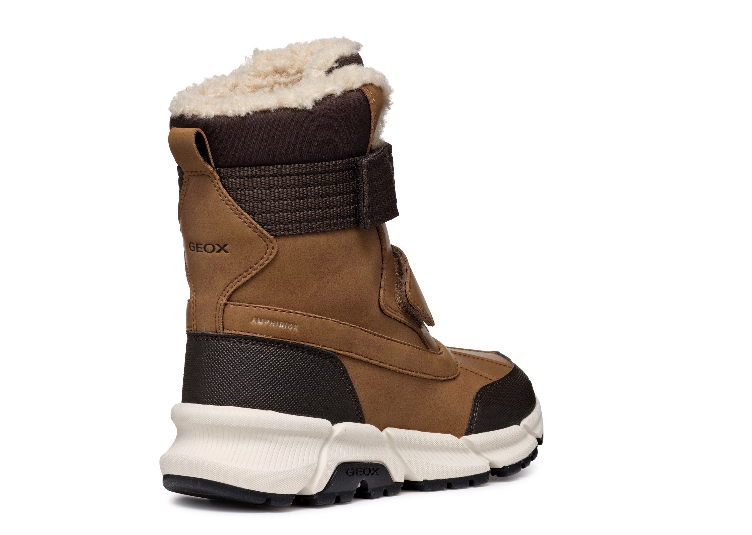 Geox J FLEXYPER PLUS BOY Winterstiefel Snowboots, Klettstiefel mit Warmfutter, Größenschablone zum Download
