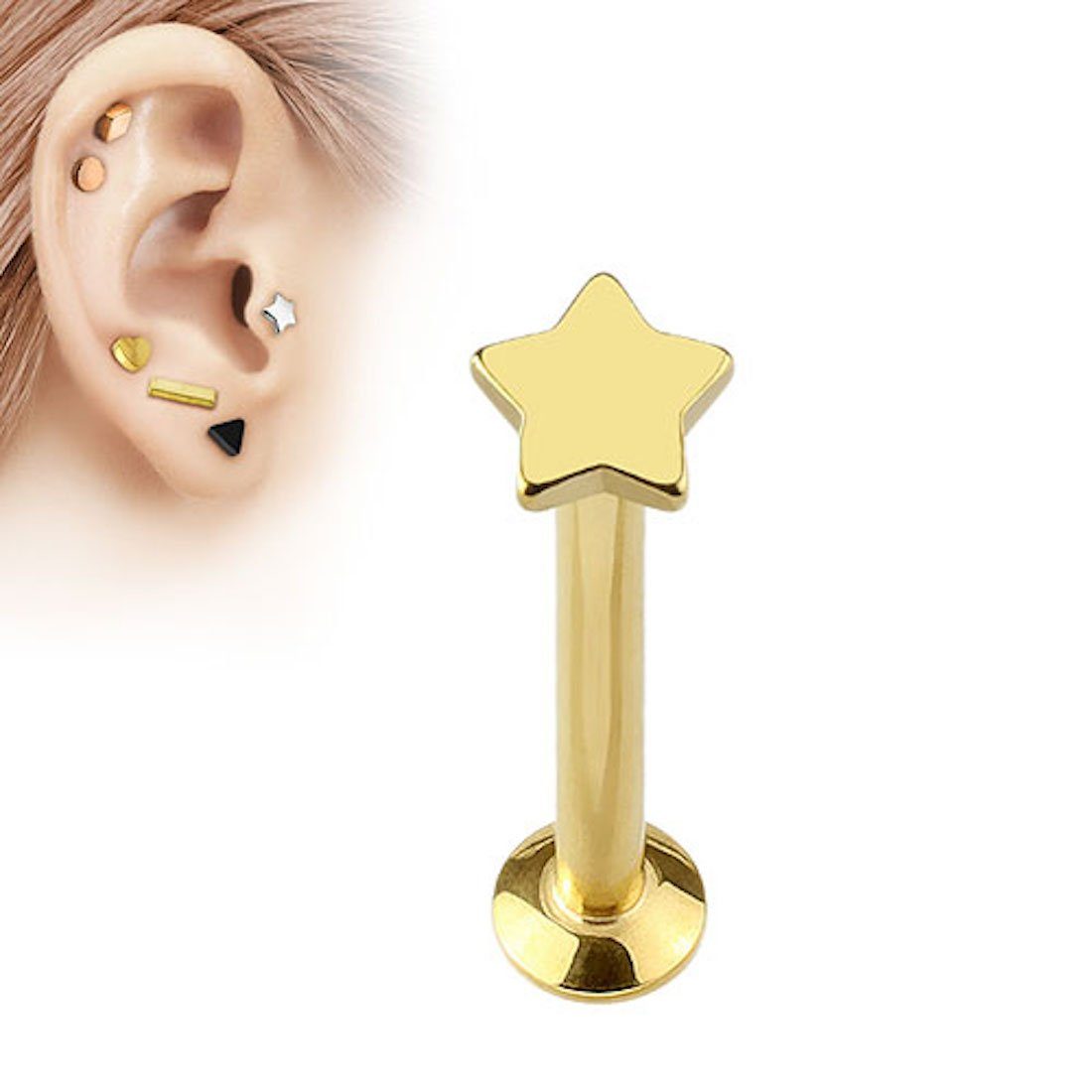 Taffstyle Piercing-Set Modernes Madonna Dreieck Viereck günstig online kaufen
