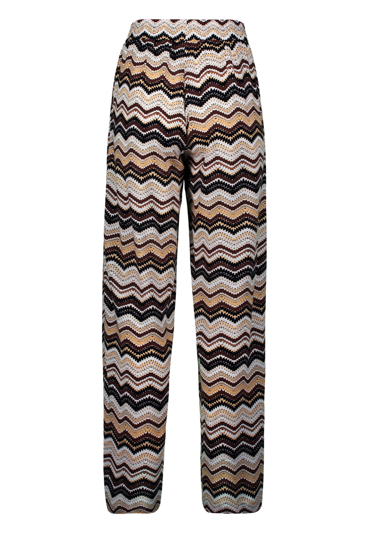 Zero Stoffhose Damen Hose mit Zickzackmuster 30 Inch Bindedetail