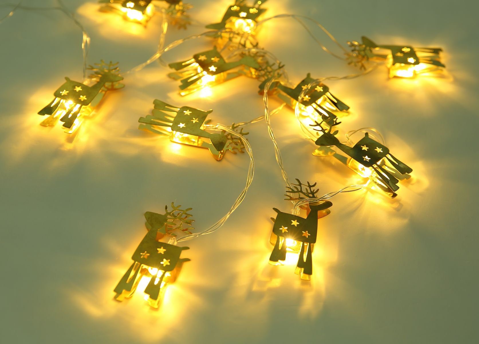 Globo Lichterkette GLOBO Lichterkette Indoor LED Schalter Weihnachten Tiere  Wohnzimmer | Lichterketten