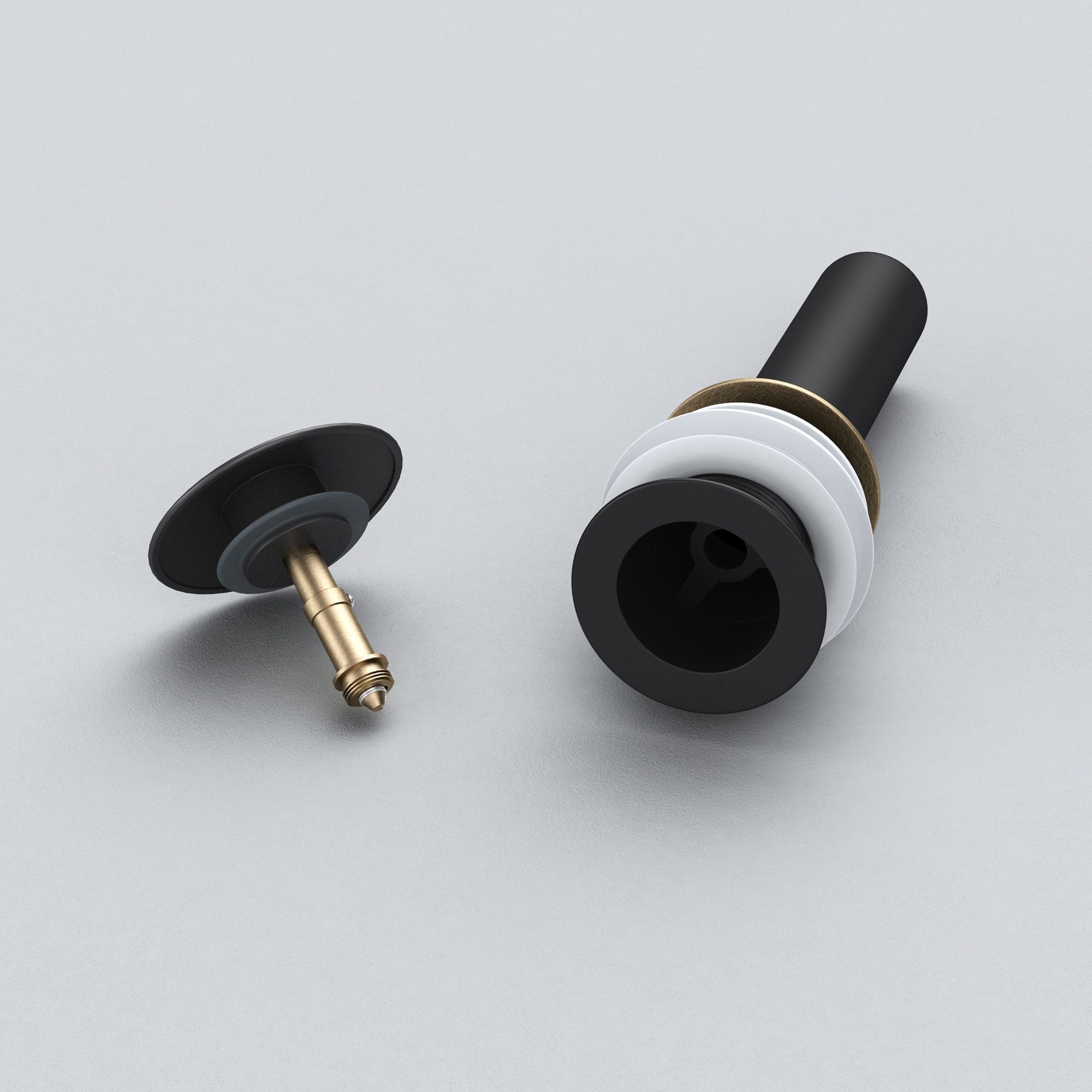 doporro Waschbeckenstöpsel Design Automatik Ablaufgarnitur Push-Open Pop-Up-Ventil Abfluss Pup01, Ø 6.6 cm (Hardware-fitting)