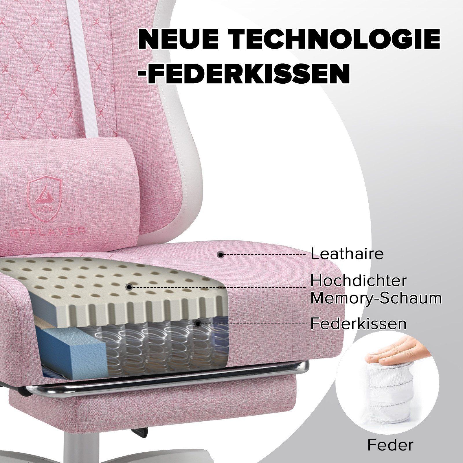 GTPLAYER Gaming-Stuhl Ergonomischer Gaming Sessel Schreibtischstuhl günstig online kaufen