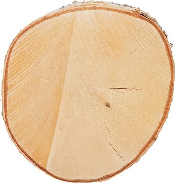 Rayher Hobby Baumrinde Birkenscheibe, Durchmesser ca. 25-28 cm, Naturprodukt, Braun