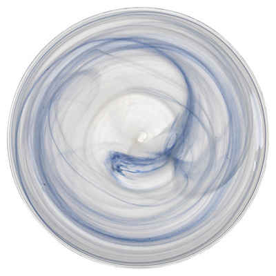 LEONARDO Десертная тарелка SALERNO, Ø 21 cm, Beige, Blau, Glas, Stapelbar, (1 St), nur für Handwäsche geeignet