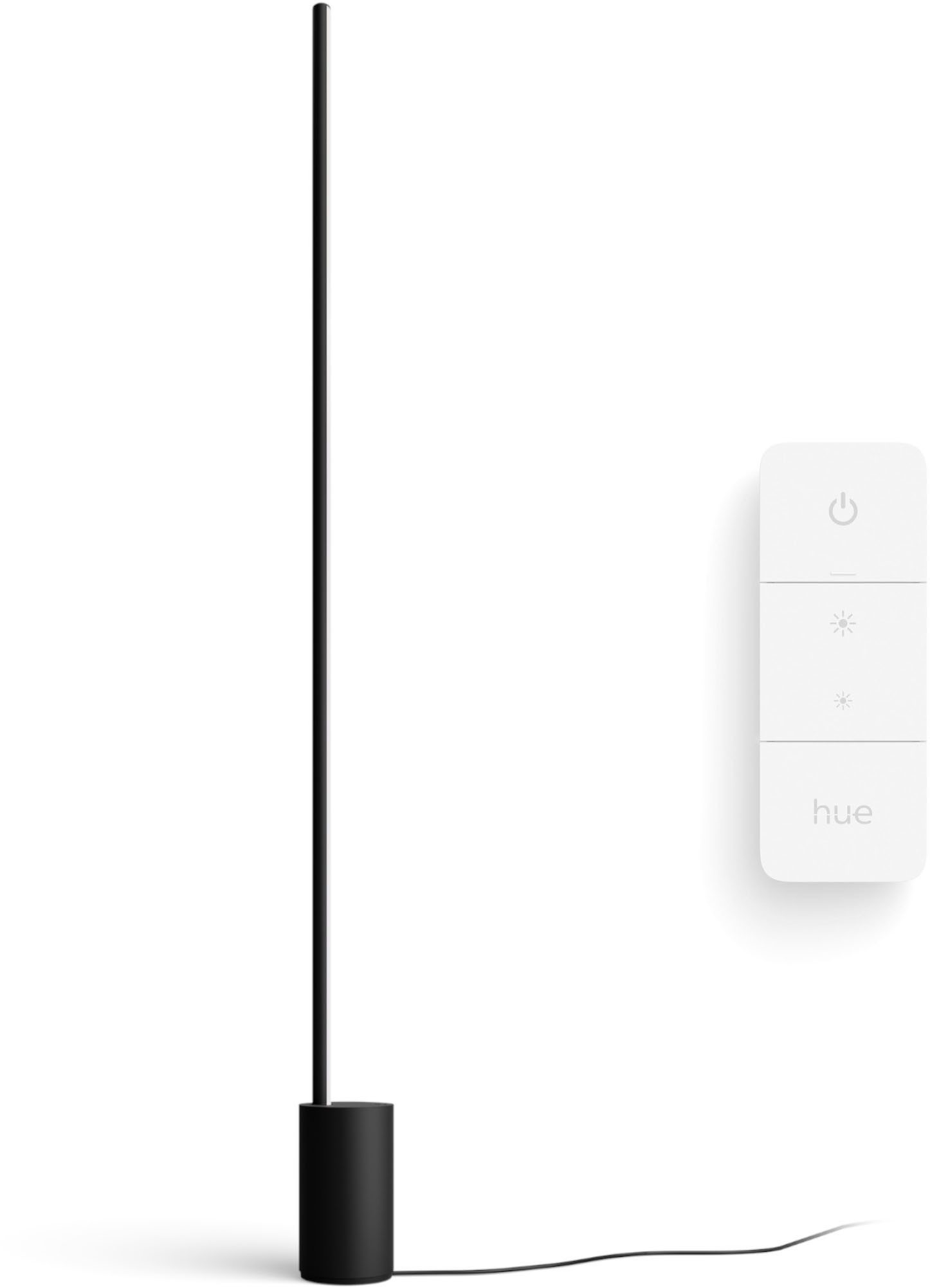 Philips Hue Smarte LED-Leuchte Bundle Gradient Signe Stehleuchte schwarz, Abschaltautomatik, Bluetooth, CCT - über Fernbedienung, Dimmer, Dimmfunktion, Farbsteuerung, Farbwechsel, Fernbedienung, Infrarot inkl., Leuchtdauer einstellbar, Memoryfunktion, Nachtlichtfunktion, RGB, Smart Home, Timerfunktion, dimmbar über Fernbedienung, erweiterbar, mehrere Helligkeitsstufen, LED wechselbar, RGB, inkl. Philips Hue Dimmschalter