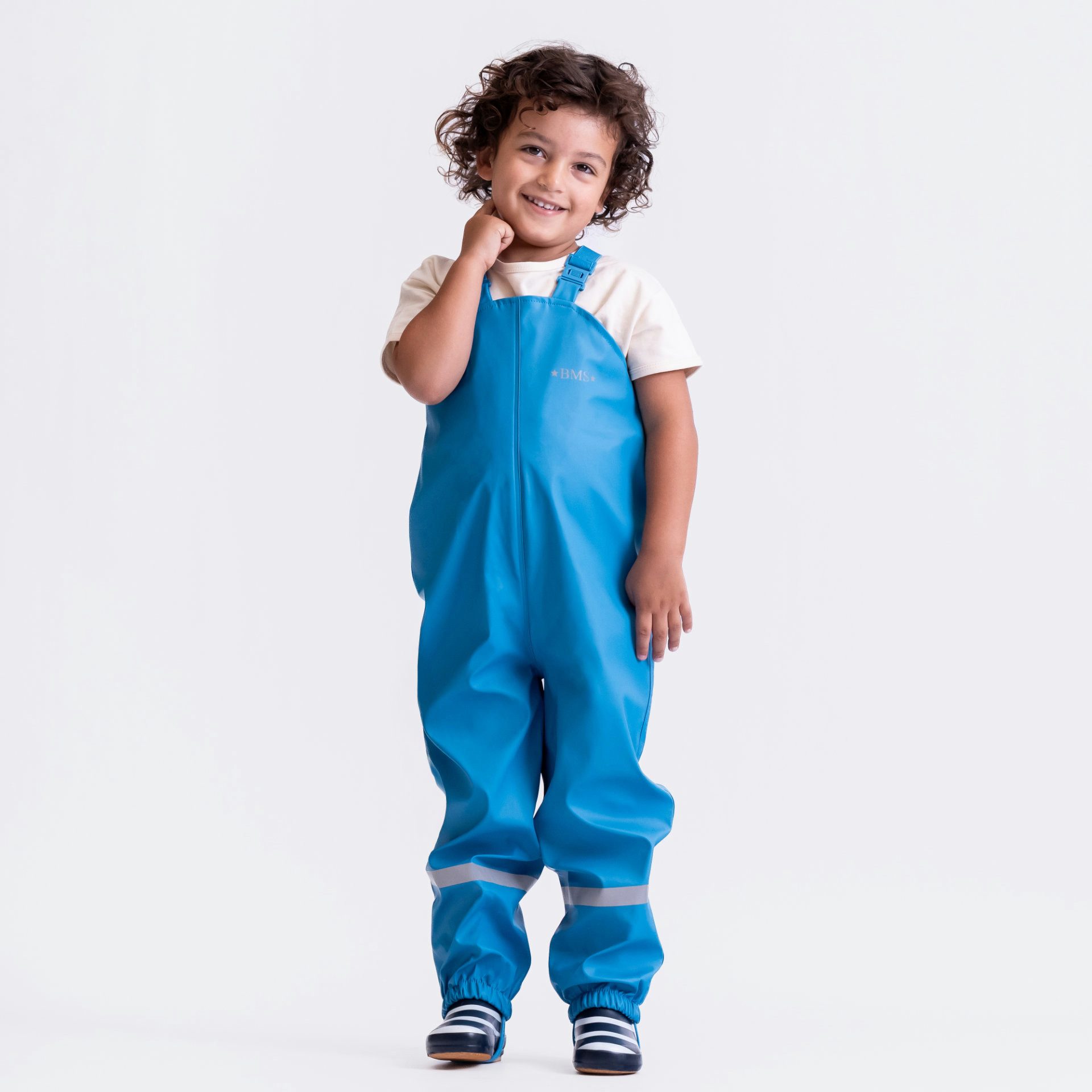 BMS Regen- und Matschlatzhose Regenlatzhose - Matschhose für Kinder 100% wasserdicht nachhaltig (1-tlg) mitwachsend durch einstellbare Hosenträger