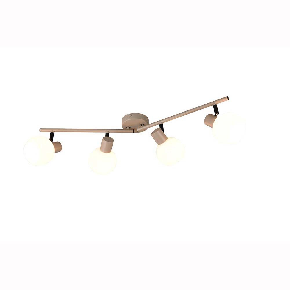Reality Leuchten Deckenspot, Leuchtmittel nicht inklusive, Deckenleuchte Wohnzimmerlampe Flurleuchte warm beige Metall E14