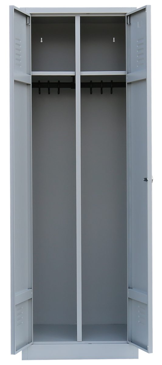 Steelboxx Spind Spind,Garderobenschrank Kleiderspind 1800 x 600 x 500 mm (1-St) Komplett verschweißt und montiert