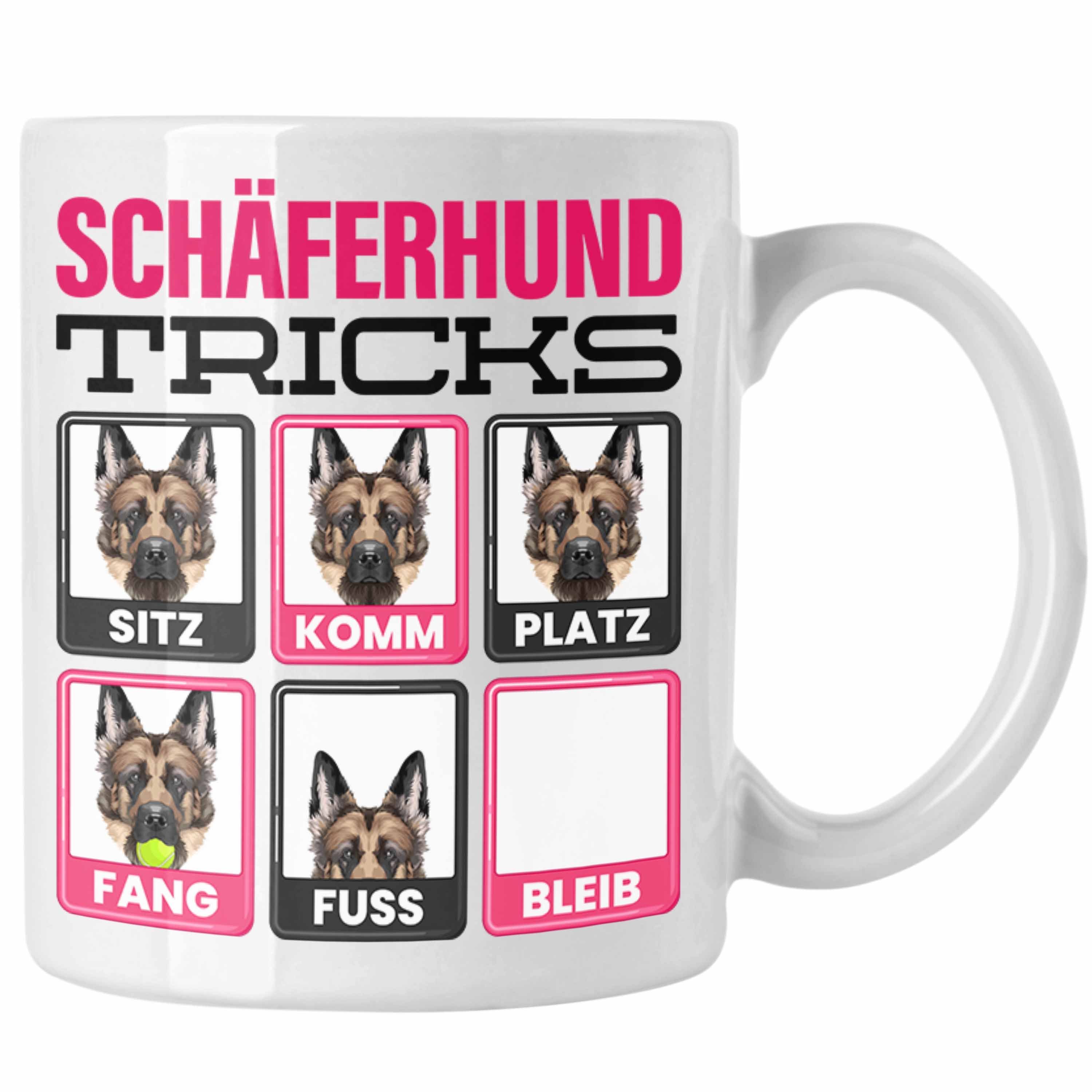 Trendation Tasse Schäferhund Besitzer Tasse Geschenk Lustiger Spruch Geschenkidee Schäf Weiss