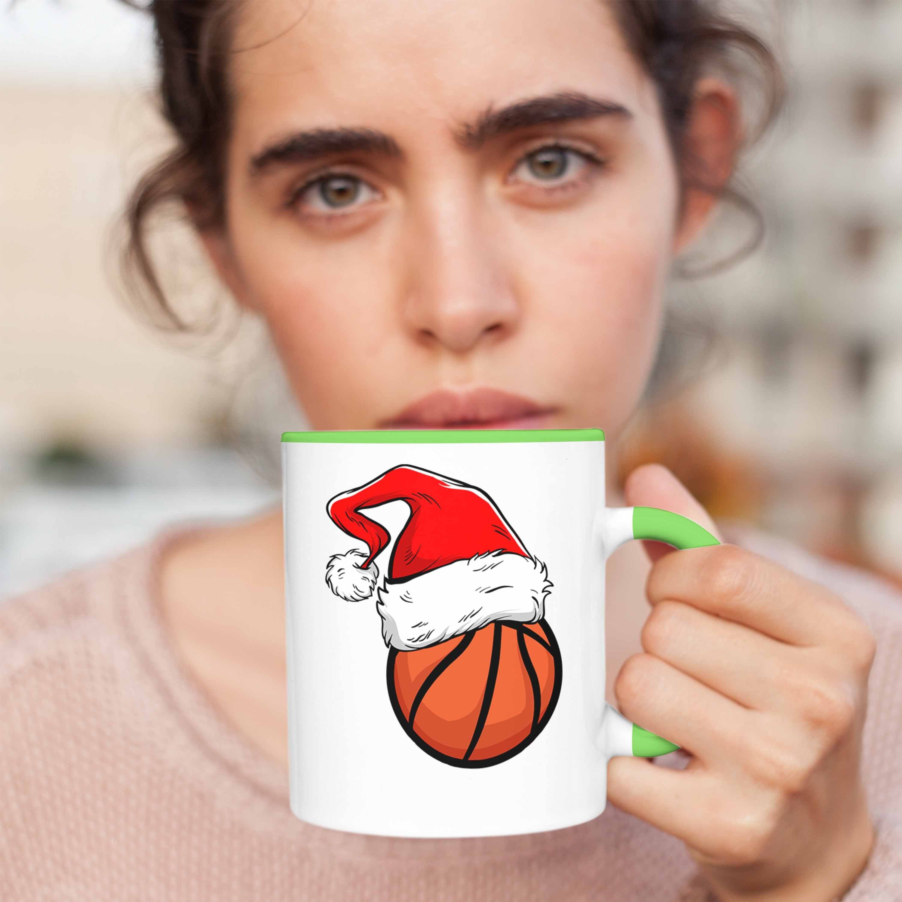 Basketball Trendation Tasse Basketballspieler Trendation Grün Geschenk Weihnachten Tasse Geschenkidee -