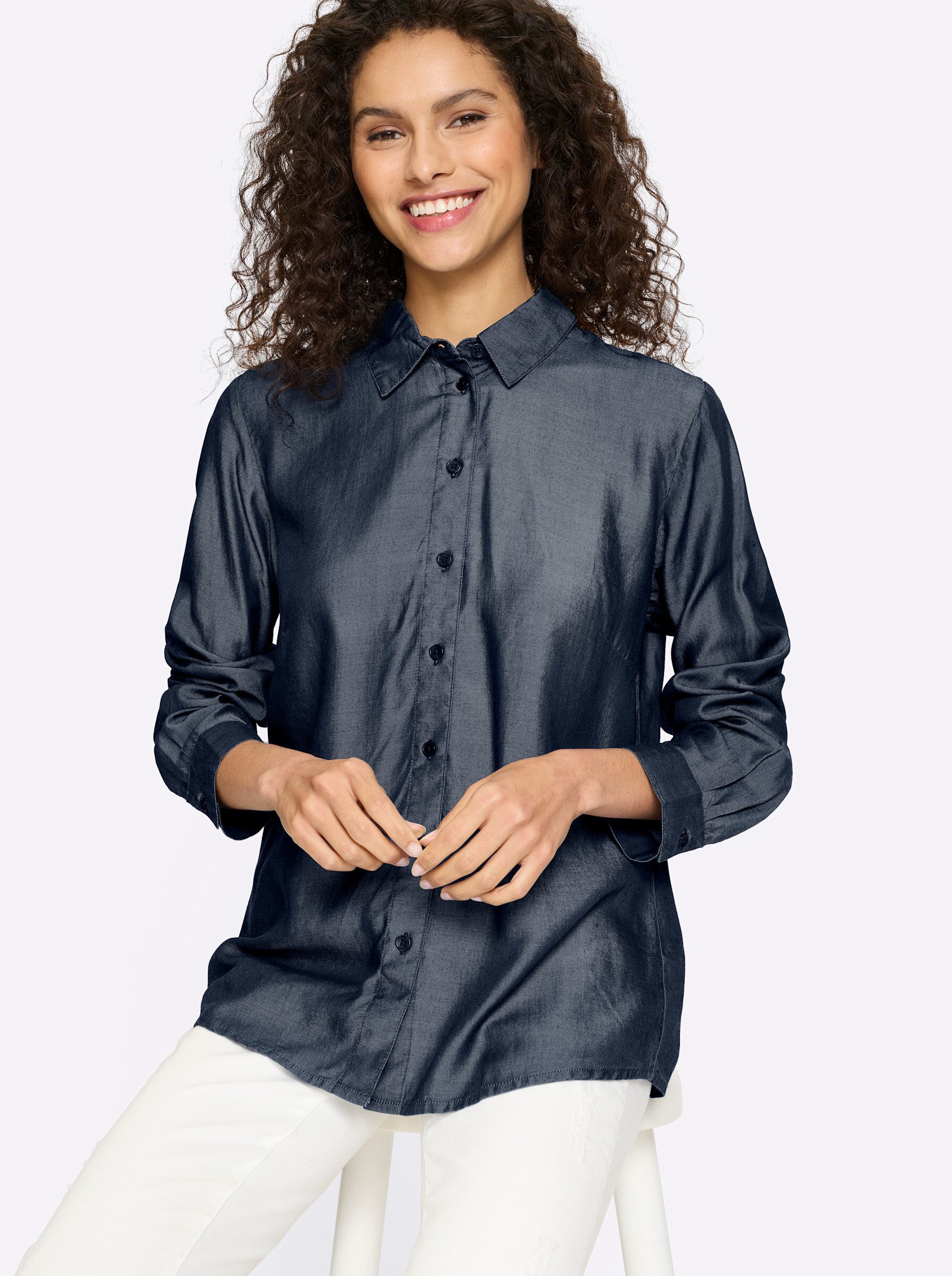 heine Klassische Bluse Bluse Langarm