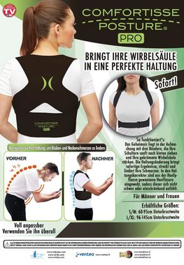 Comfortisse® Rücken Stützgürtel Posture PRO (Spar-Set 1er oder 2er Pack, 1-tlg., in 2 Größen erhältlich 60cm bis 130cm), Rückenbandage für Frauen und Männer